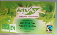 Thé vert bio nature Ceylan