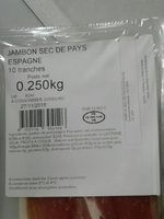 Jambon sec de pays espagne