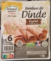 Jambon de dinde fumé au bois hêtres 6 tranches