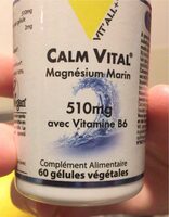 Calm Vital Magnésium Marin 510 MG - 60 Capsules - Vitall+