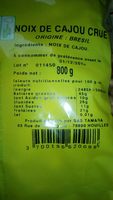 Noix de cajou crue