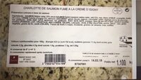 Charlotte De Saumon Fumé à La Crème D'isigny 1.100 KG