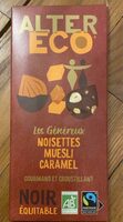 Chocolat noir Noisettes muesli caramel