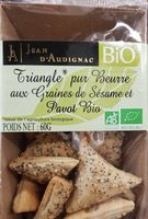 Triangle pure beurre aux graines de sésame et pavot Bio