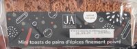 Mini toast de pain d'épices finement poivré