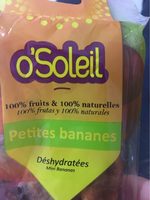 80G Petites Bananes Frécinettes Déshydratées O'soleil