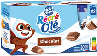 RÉCRÉ O'LÉ Goûter laitier Gourdes Chocolat 12x85g