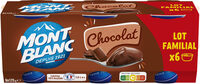 MONT BLANC Crème dessert Coupelles Chocolat 6x125g Format Familial