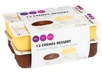 Crème dessert saveur vanille et chocolat