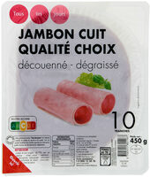 JAMBON CUIT QUALITE CHOIX découenné dégraissé 10 tranches
