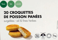 20 croquettes de poissons ail et fines herbes surgelées