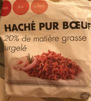 Haché pur bœuf 20% de matière grasse surgelé