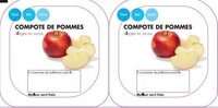 Compote allégée Pomme 30% de sucres en moins