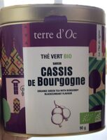 Thé vert bio saveur cassis de Bourgogne
