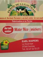 Glace Mister Nico Snickers