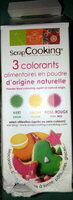 3 colorants alimentaires en poudre d'origine naturelle
