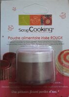 Poudre alimentaire irisée ROUGE
