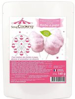 Préparation sucrée Barbe à papa rose
