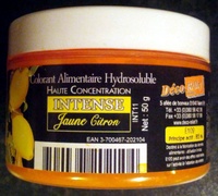 Colorant alimentaire hydrosoluble intense jaune citron