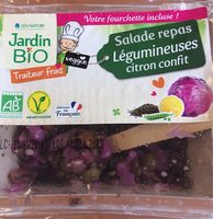 Salade repas legumineuses citron confit