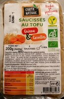 Saucisses au tofu quinoa et carottes