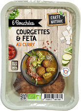 Bouchées courgettes & féta au curry