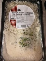 Riz et dos de cabillaud sauce a la léonarde