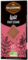 Tablette chocolat lait pavot sésame