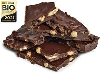 Tablette à casser chocolat noir 57% amandes noisettes raisin