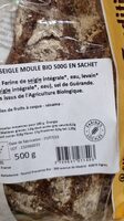 Pain 100% seigle bio 500g