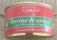 Terrine de canard aux olives et aux piquillos