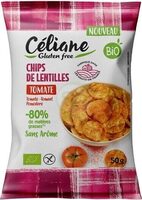 Chips de lentilles tomates