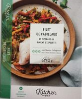 Dos de cabillaud, piperade au chorizo et persil