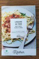 Linguine au thon, sauce tomate, olives et câpres