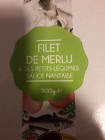 Pavé de merlu, pommes de terre, poivrons, sauce Nantaise