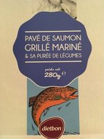 Pavé de Saumon grillé mariné et sa Purée de Légumes