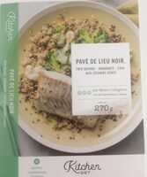 Pavé de lieu noir , trio quinoa - amarante - chia aux légumes verts