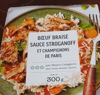 Bœuf Braisé Sauce Stroganoff et champignons de Paris