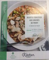 Risotto forestier aux graines de pavot et émincé de poulet