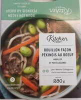 Bouillon façon Pékinois au boeuf, nouilles et petits légumes