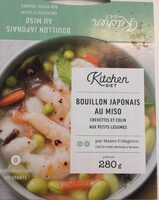 Bouillon Japonais au Miso, crevettes et colin aux petits légumes