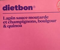 Lapin sauce moutarde et champignons boulgour et quinoa