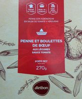 Penne & boulettes de bœuf aux légumes et sauce tomate