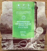 Parmentier de chou-fleur au Cabillaud et à la truite