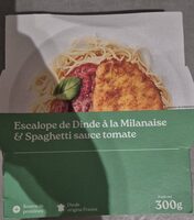 Escalope de dinde à la milanaise & spaghetti sauce tomate