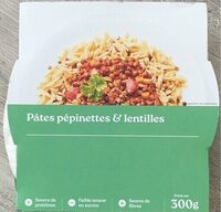 Pâtes pépinettes & lentilles