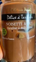 Delice et tartine. Noisette et lait