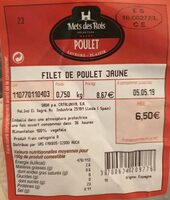 Filet de poulet jaune