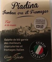 Piadina jambon cru et fromages