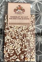 Chocolat au lait huile d’olives & éclats de noisettes